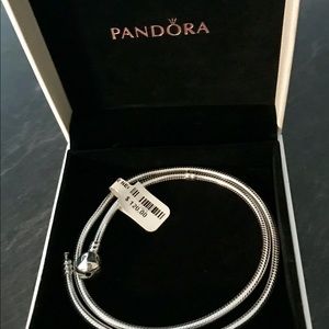 Brand New Pandora Sterling Silver Charm Necklace